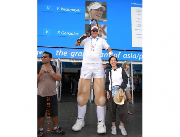 Giant Tennis Player